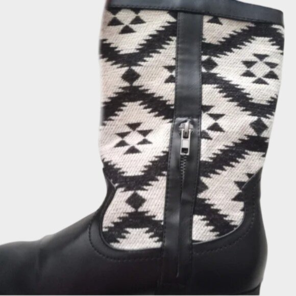 Rampage Franco Aztec Southwestern Low Calf Boots 7.5 - Picture 6 of 7